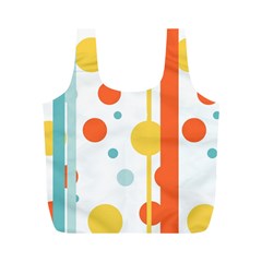 Stripes Dots Line Circle Vertical Yellow Red Blue Polka Full Print Recycle Bags (m) 