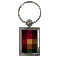 Stripes Plaid Color Key Chains (rectangle) 