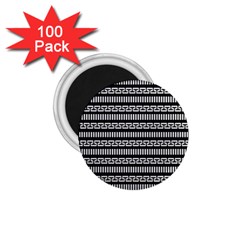 Tribal Stripes Black White 1 75  Magnets (100 Pack) 