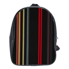 Stripes Line Black Red School Bags(large)  by Mariart