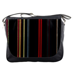 Stripes Line Black Red Messenger Bags