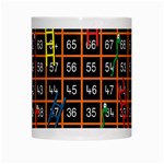 Snakes Ladders Game Plaid Number White Mugs Center