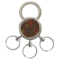 Snakes Ladders Game Plaid Number 3-ring Key Chains