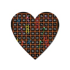 Snakes Ladders Game Plaid Number Heart Magnet by Mariart