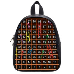 Snakes Ladders Game Plaid Number School Bags (small) 