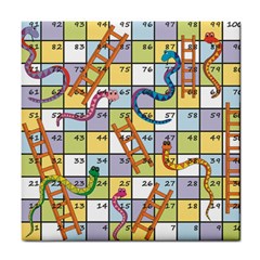 Snakes Ladders Game Board Tile Coasters