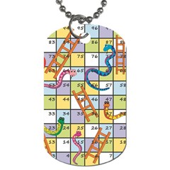 Snakes Ladders Game Board Dog Tag (one Side) by Mariart
