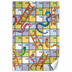 Snakes Ladders Game Board Canvas 24  X 36 