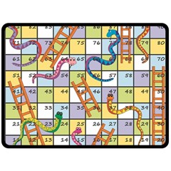 Snakes Ladders Game Board Double Sided Fleece Blanket (large)  by Mariart