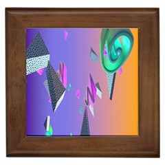 Triangle Wave Rainbow Framed Tiles