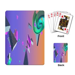 Triangle Wave Rainbow Playing Card