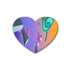 Triangle Wave Rainbow Heart Coaster (4 pack) 