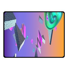 Triangle Wave Rainbow Fleece Blanket (Small)