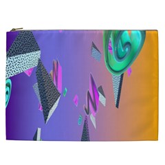 Triangle Wave Rainbow Cosmetic Bag (XXL) 