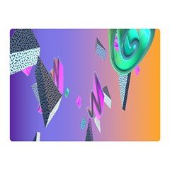 Triangle Wave Rainbow Double Sided Flano Blanket (Mini) 