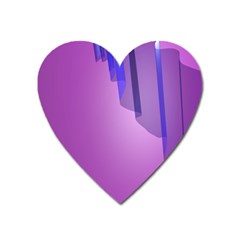 Verre Bleu Wave Chevron Waves Purple Heart Magnet