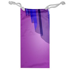 Verre Bleu Wave Chevron Waves Purple Jewelry Bag by Mariart