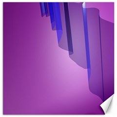 Verre Bleu Wave Chevron Waves Purple Canvas 12  X 12  