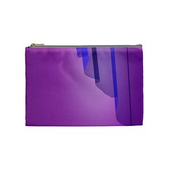 Verre Bleu Wave Chevron Waves Purple Cosmetic Bag (medium) 