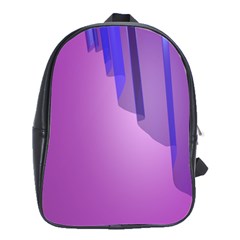 Verre Bleu Wave Chevron Waves Purple School Bags(large) 