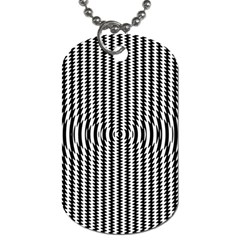 Vertical Lines Waves Wave Chevron Small Black Dog Tag (one Side)