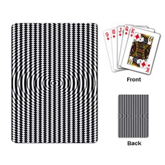 Vertical Lines Waves Wave Chevron Small Black Playing Card by Mariart