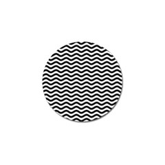 Waves Stripes Triangles Wave Chevron Black Golf Ball Marker (10 Pack)
