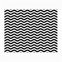 Waves Stripes Triangles Wave Chevron Black Small Glasses Cloth by Mariart