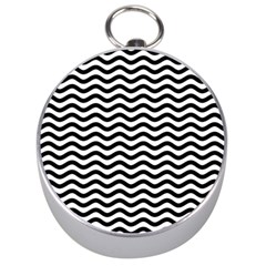 Waves Stripes Triangles Wave Chevron Black Silver Compasses by Mariart