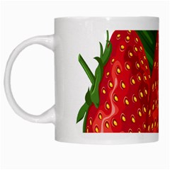 Strawberry Red Seed Leaf Green White Mugs by Mariart