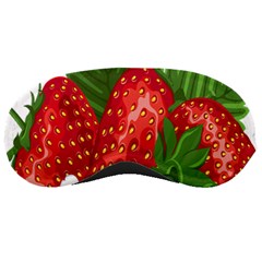 Strawberry Red Seed Leaf Green Sleeping Masks by Mariart