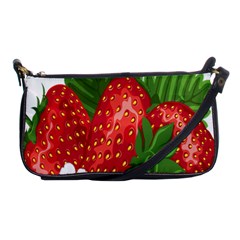 Strawberry Red Seed Leaf Green Shoulder Clutch Bags