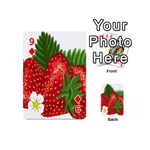 Strawberry Red Seed Leaf Green Playing Cards 54 (Mini)  Front - Diamond9