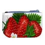 Strawberry Red Seed Leaf Green Large Coin Purse Back