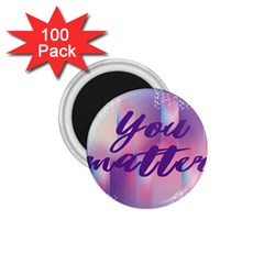 You Matter Purple Blue Triangle Vintage Waves Behance Feelings Beauty 1 75  Magnets (100 Pack) 