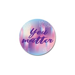 You Matter Purple Blue Triangle Vintage Waves Behance Feelings Beauty Golf Ball Marker (4 Pack)