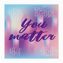 You Matter Purple Blue Triangle Vintage Waves Behance Feelings Beauty Medium Glasses Cloth (2-side) by Mariart