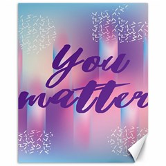 You Matter Purple Blue Triangle Vintage Waves Behance Feelings Beauty Canvas 11  X 14   by Mariart