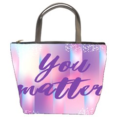 You Matter Purple Blue Triangle Vintage Waves Behance Feelings Beauty Bucket Bags by Mariart