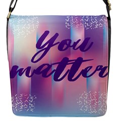 You Matter Purple Blue Triangle Vintage Waves Behance Feelings Beauty Flap Messenger Bag (s)