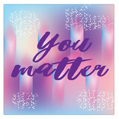 You Matter Purple Blue Triangle Vintage Waves Behance Feelings Beauty Large Satin Scarf (square)