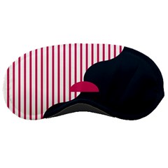 Waves Line Polka Dots Vertical Black Pink Sleeping Masks