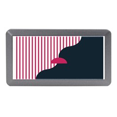 Waves Line Polka Dots Vertical Black Pink Memory Card Reader (Mini)