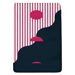 Waves Line Polka Dots Vertical Black Pink Flap Covers (S) 