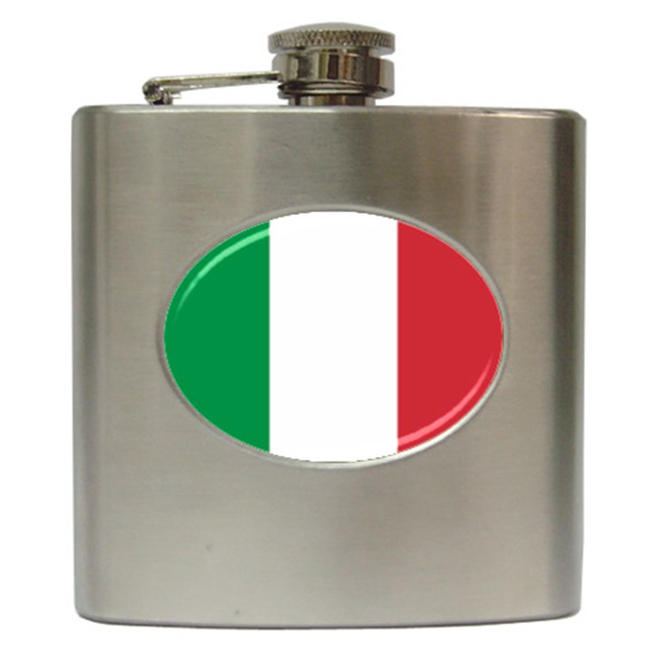 National Flag of Italy  Hip Flask (6 oz)