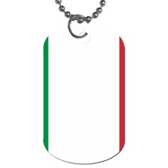 National Flag Of Italy  Dog Tag (two Sides) by abbeyz71