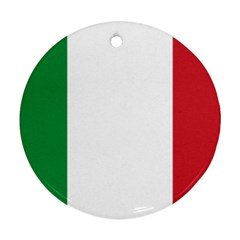 National Flag Of Italy  Round Ornament (two Sides) by abbeyz71
