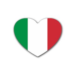 National Flag Of Italy  Heart Coaster (4 Pack)  by abbeyz71