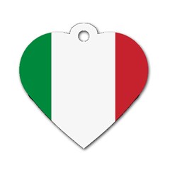 National Flag Of Italy  Dog Tag Heart (two Sides) by abbeyz71