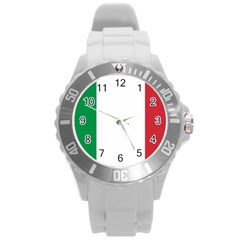 National Flag Of Italy  Round Plastic Sport Watch (l)